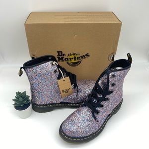 1460 FARRAH WOMEN'S CHUNKY GLITTER LACE UP BOOTS